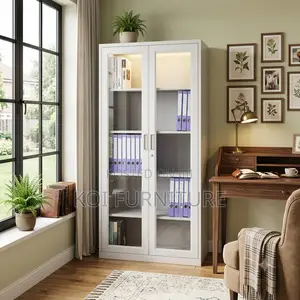 Office Cabinet; Two Doors Glass DKD Structure Cabinet