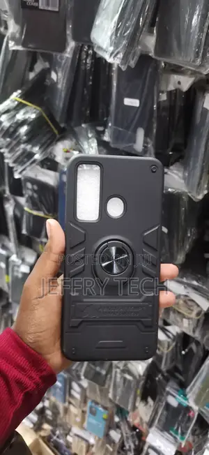Tecno Spark 5 Air Rear Build Black Armor-Style Phone Case