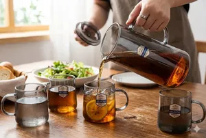 5 Pieces Heat Resistant Glass Water Set