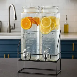 2 Pieces Clear Juice Dispenser