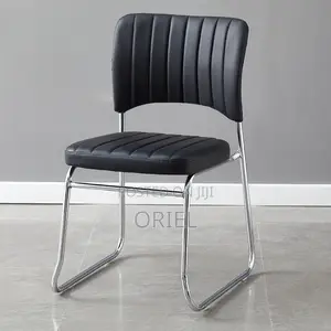 Office Chair : Black Pu Leather Office Chair