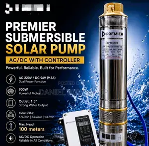 Premier Dc Submersible Solar Waterpump 100mtrs 900watts 1.5inch