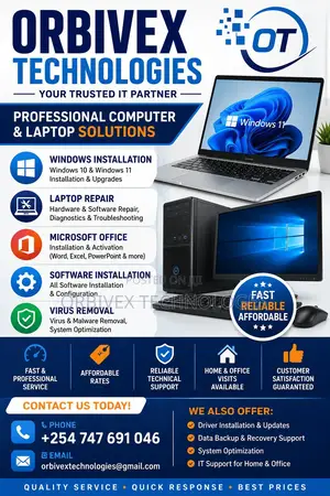 Windows Installation, Laptop Repair Microsoft Office Installation