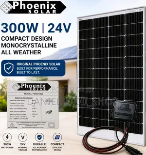 Phoenix Solar Panel Monocrystalline All Weather 300watts 24volts