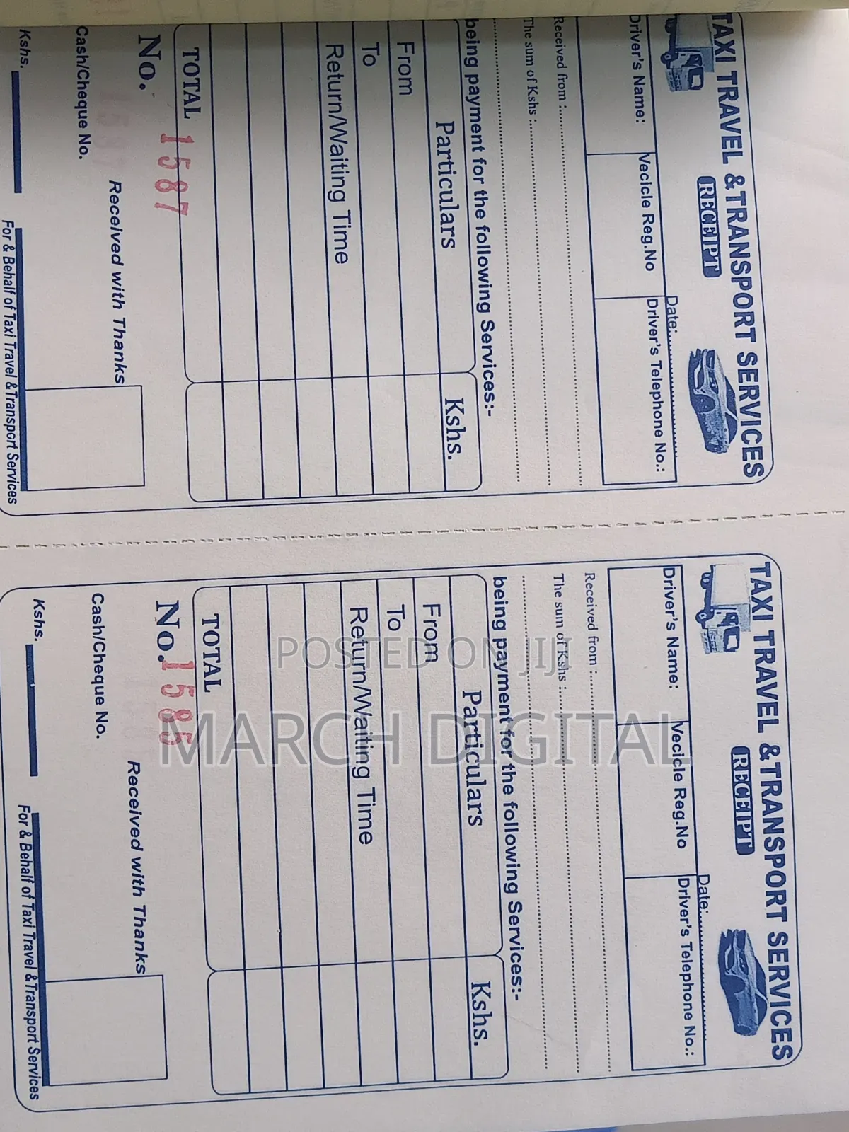 Customized Receipt Books