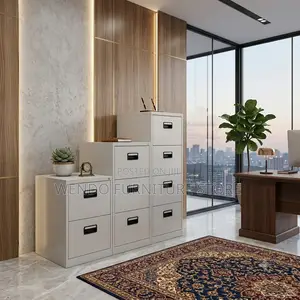 Office Cabinet; Four Drawers Steel Greyish Office Steel Cabinet