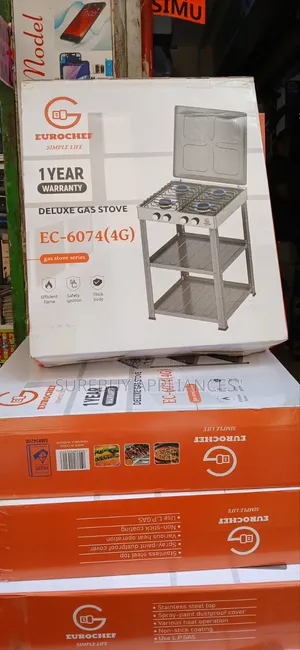 Eurochef Full Gas Standing Cooker With Shelves
