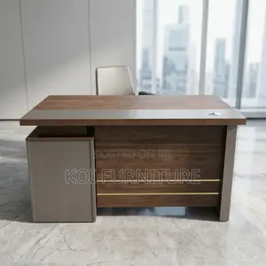 Office Desk : 1.2m Walnut Veneer Executive Desk