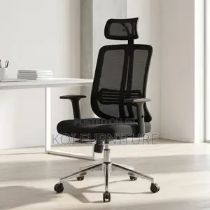 Office Chair : Black Ergonomic High-Back Mesh Office Chair