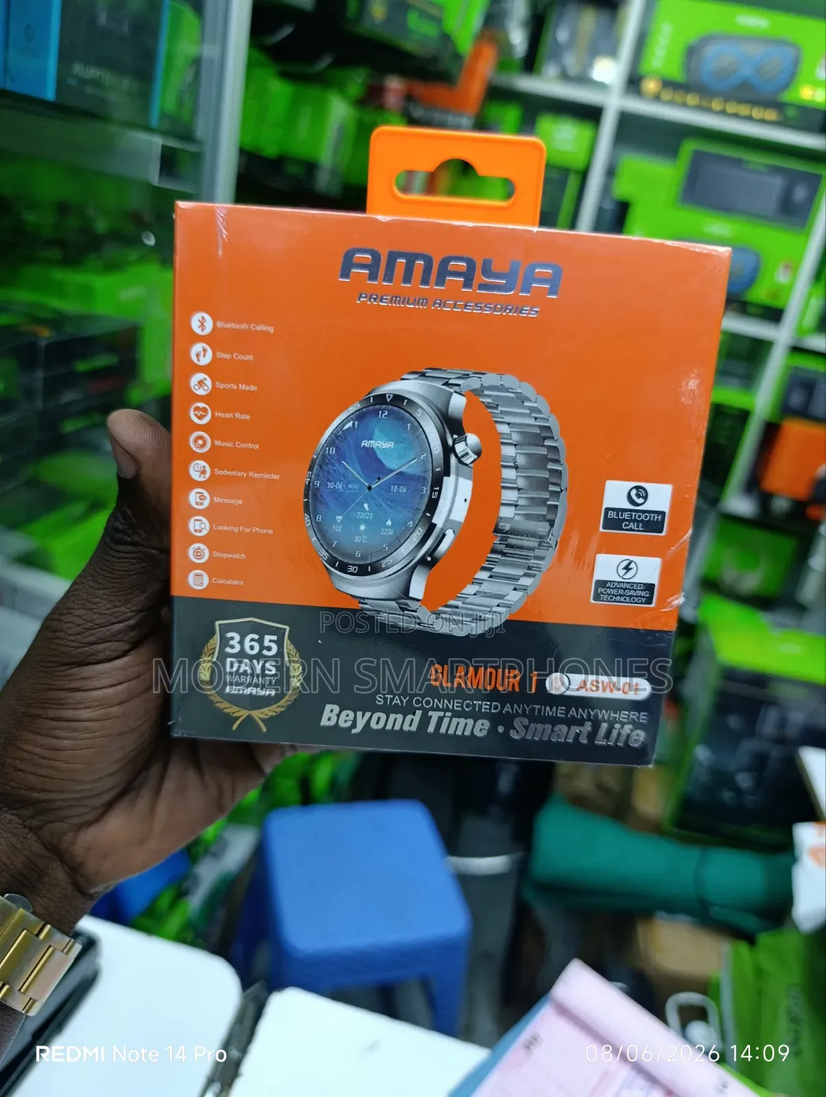 Amaya Asw-01 Smartwatch
Metallic Flame With Bluetooth Call