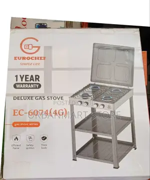Eurochef Ec-6074 4 Burner Deluxe Gas Cooker With Shelf