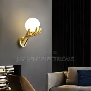 Modern Golden Frosted Glass Ball Hand for Home Lighting Fixtures