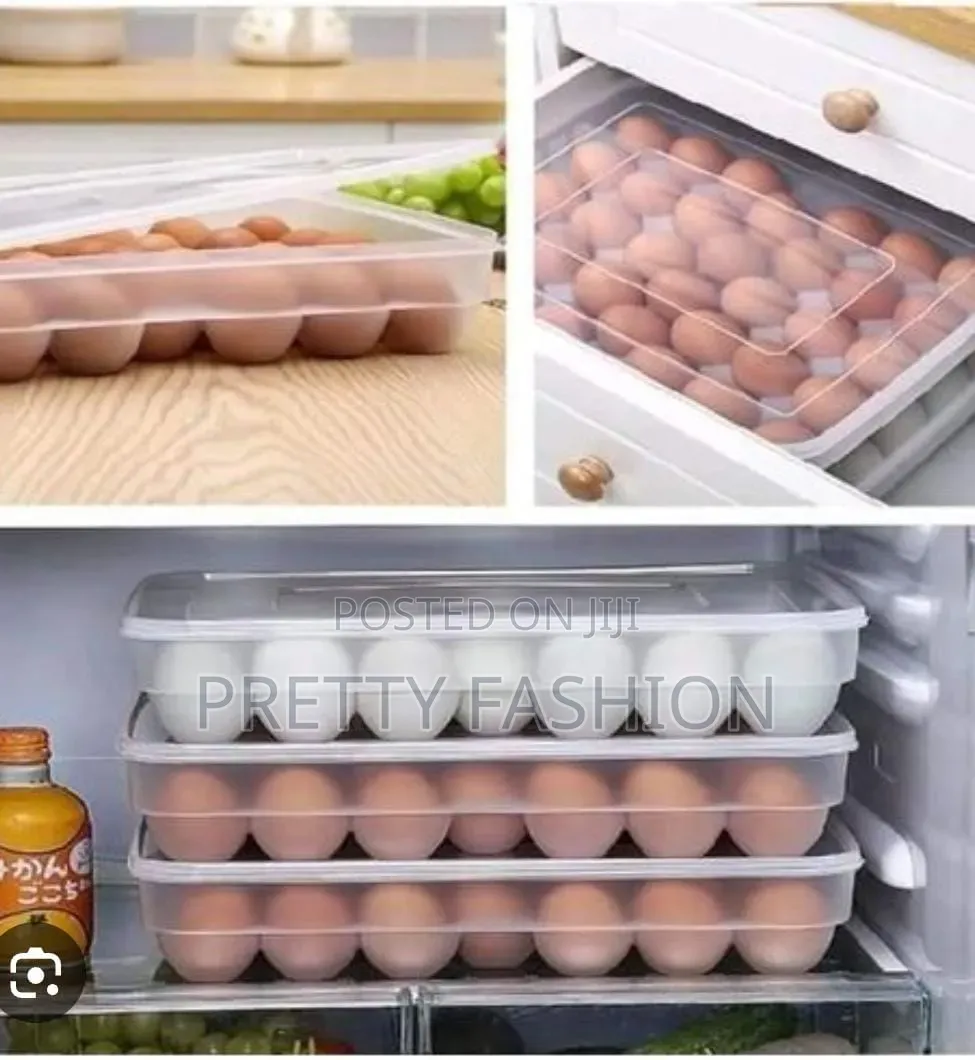 34pc Egg Tray Storage Container With Lid N