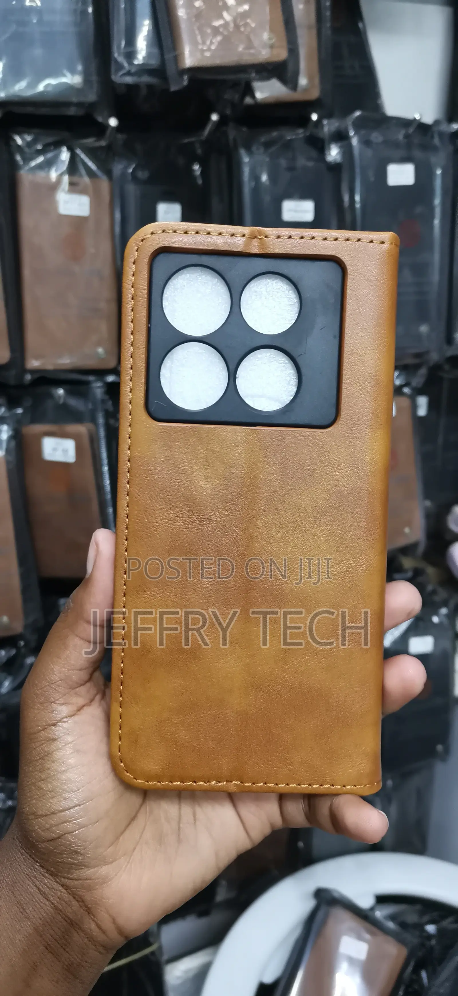 Infinix Hot 60 Pro Features a Dual-Texture Leather Design -Brown
