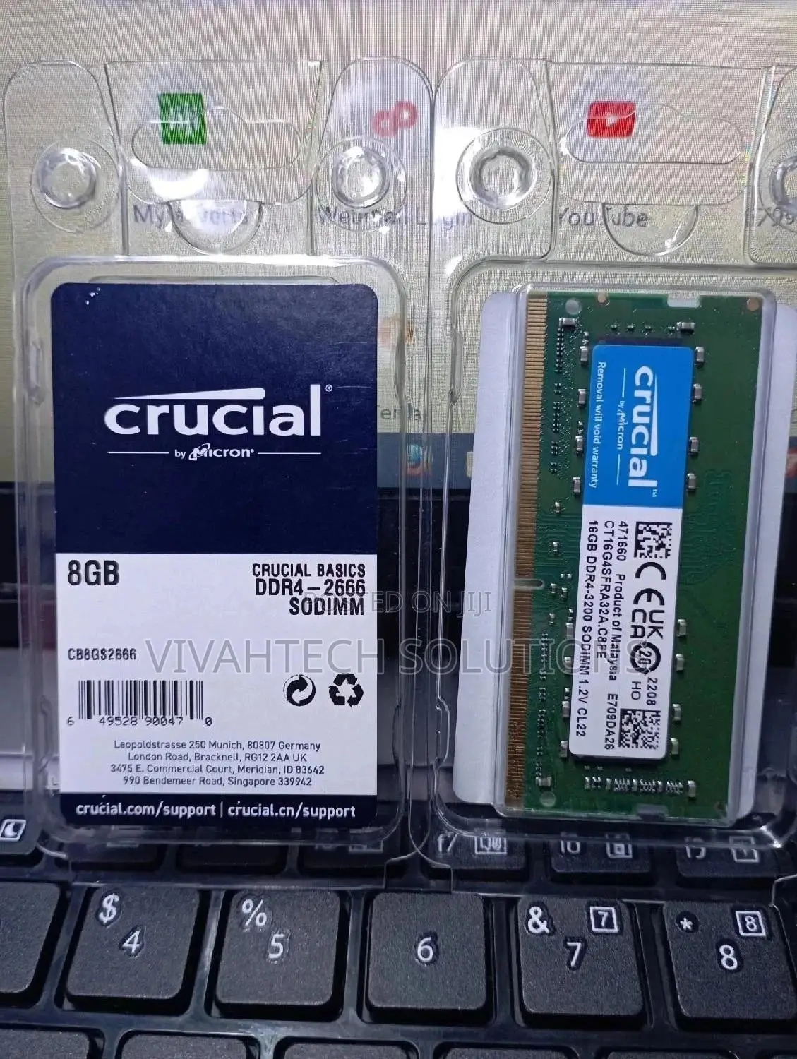 Crucial Laptop Ram Ddr4 8gb 2666