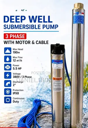 Submersible Waterpump 3phase 190m 5.5hp