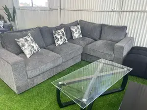 6-Seater L Seat Grey Sofa