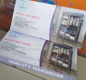 2-Door Metallic Wardrobe – Space-Saving Storage Solution