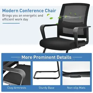 Office Chairs; Mesh Office Chairs Featuring Sled Base