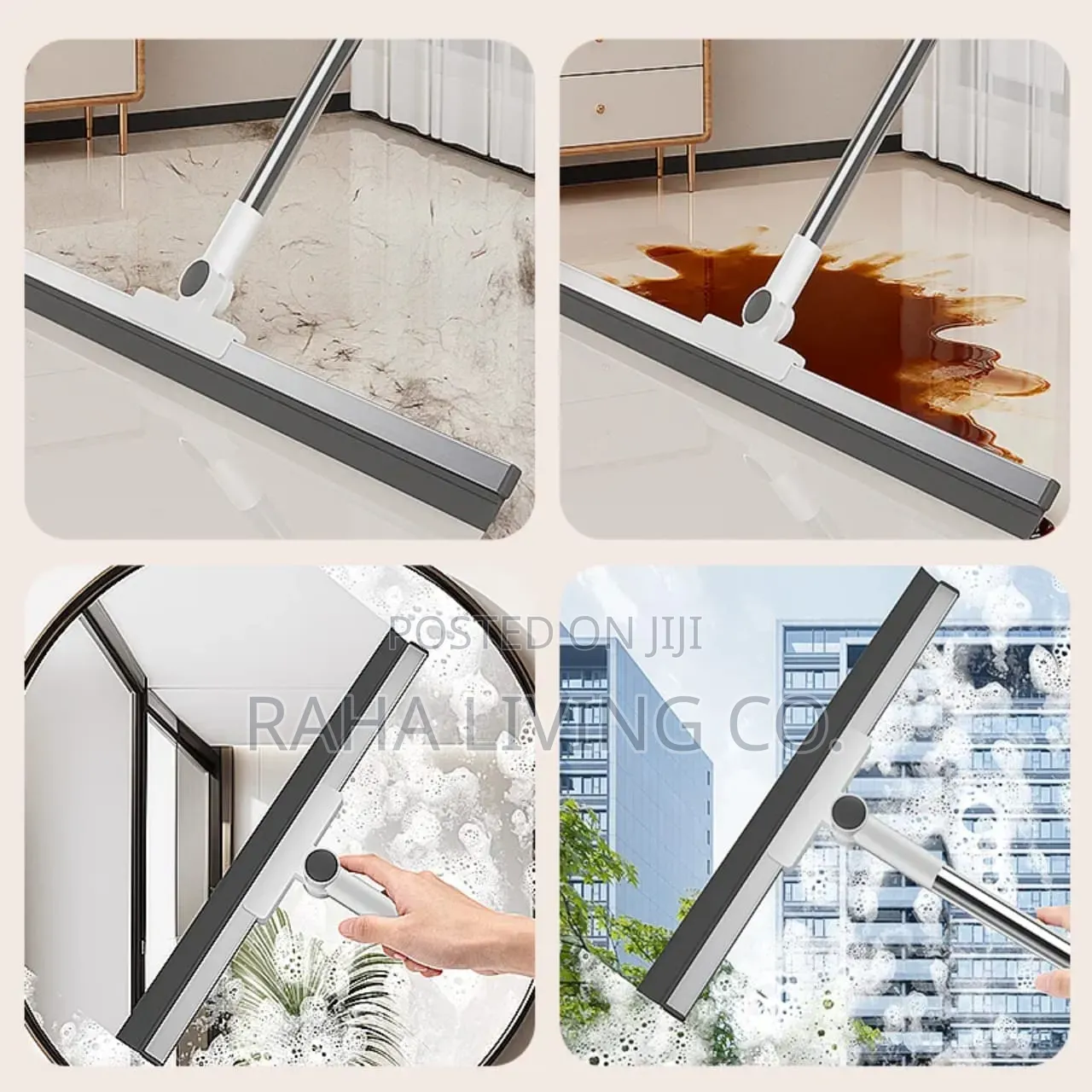 Telescopic Long Handle Window Floor Squeegee Cleaner