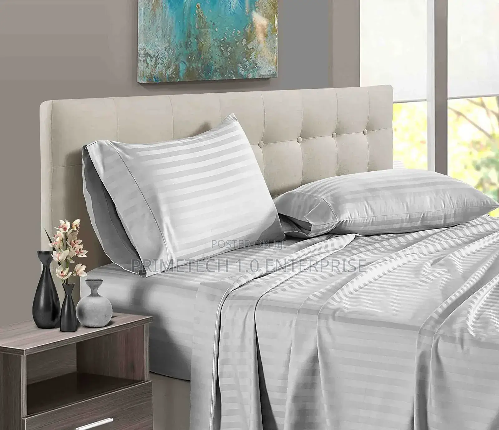 Cotton Stripped Bedsheet 6by6