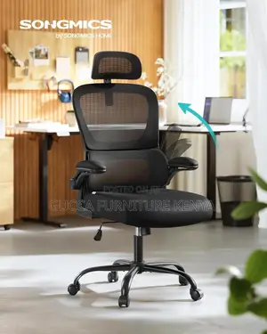Office High Back Chair With Flip Arms