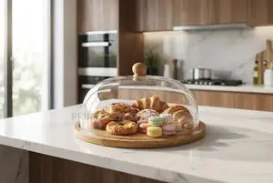 Round 28cm Bamboo Cake Stand