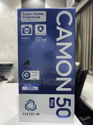 New Tecno Camon 50 Pro 256 GB Black