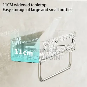 Ripple Seamless Rectangular Acrylic Adhesive Shelf