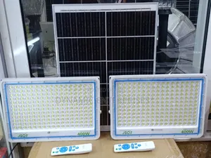 2in1 400w+400w Solar Floodlights With Warning Lights