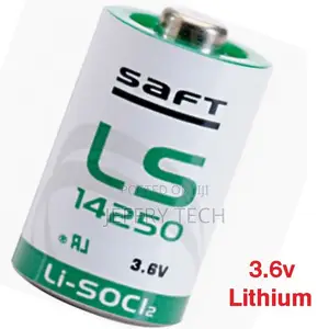 Saft Battery 3.6v Lithium Li-Soci2 Ls 14250 Battery // Ls142503 6volt
