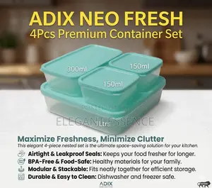 4 in 1 Fresh Containers Set-Capacity 1000ml,300ml,150ml,150ml