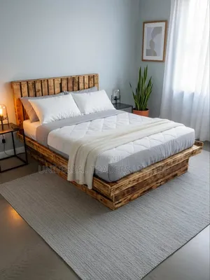 Pallets Bed - Floating Pallet Bed - 5x6