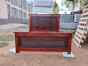 5x6 Mahogany Coloured Hardwood Bed
