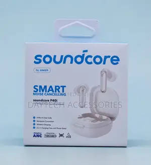 The Soundcore P40i True-Wireless Noise Cancelling Earbuds by Anker.