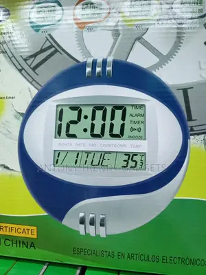 Kadio 3885n LCD Digital Wall Clock With Alarm Temperature