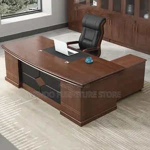 Office Desk; 1800mm Mahogany Executive Office Desks