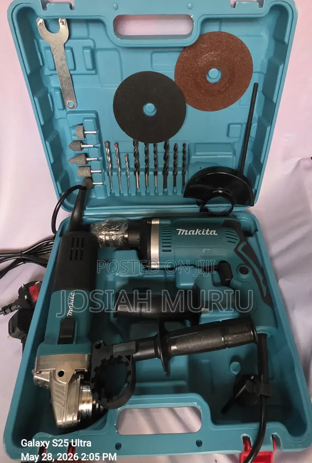 Makita Combo Set- Angle Grinder Drill Machine 710w+Other Accessories