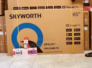 Skyworth 65”Qled Google With a Wall Mount Tv Guard