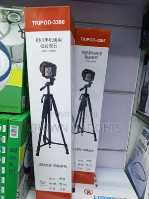 3366 Professional Camera Tripod With Phone Holder Mount