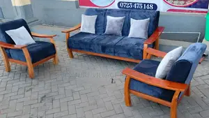 5-Seater Fabric Office Sofa Set