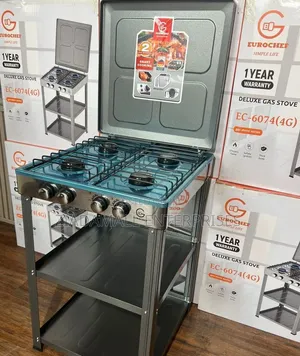Eurochef Full Gas 4 Burner Standing Cooker Withshelves,Cook Confidence