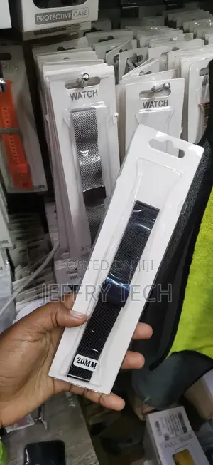 Black 20mm Stainless Steel Milanese Mesh Watch Band -Android or iPhone