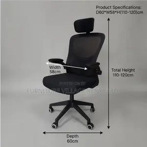 Black Ergonomic Mesh Home Chair