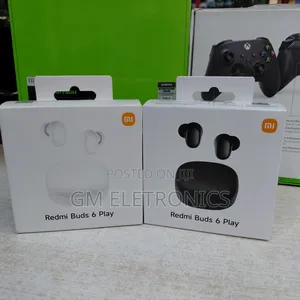 Original Mi Buds 6 Play Wireless Earphones-Black/ White