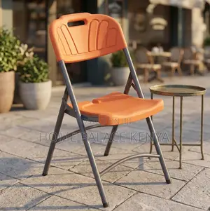 Picnic Chair: Lightweight Portable Plastic Orange Chair for Outdoor