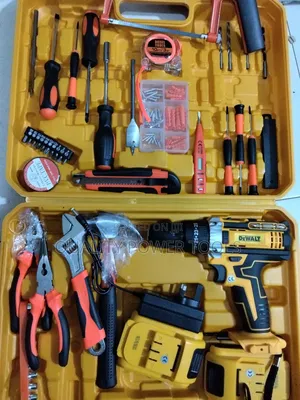 Dewalt 48v Cordless Electric Drill 47pc Tool Set 2 Rechagable