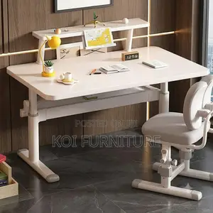 Office Desk; Manual Adjustable Office Stading White Table