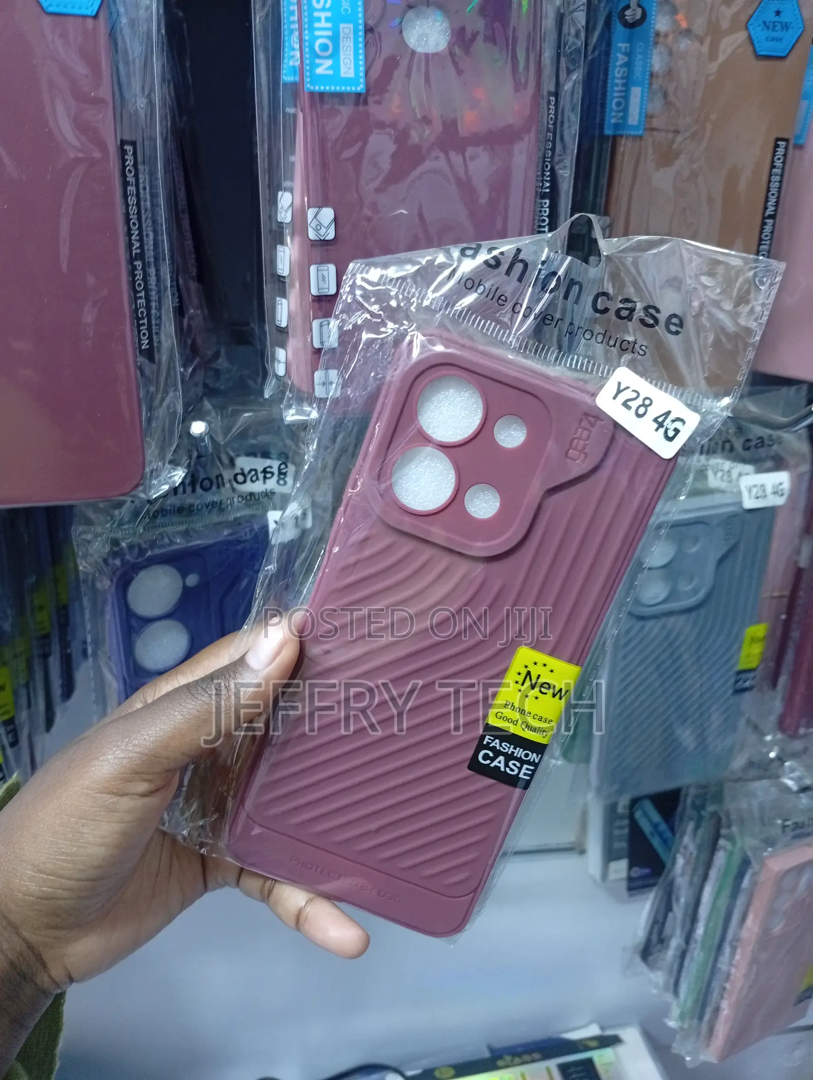 Vivo Y28 4gdiagonal Striped Pattern-Maroon