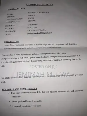 Housekeeping Cleaning CV